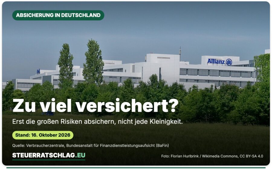 Gebäude der Allianz in Unterföhring bei München, aufgenommen am 9. Juni 2010 – Aufmacherbild mit der Frage „Zu viel versichert?“