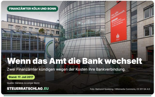 Filialdirektion Hahnentor der Sparkasse KölnBonn in Köln, aufgenommen am 19. März 2023 – Aufmacherbild mit der Frage „Wenn das Amt die Bank wechselt“