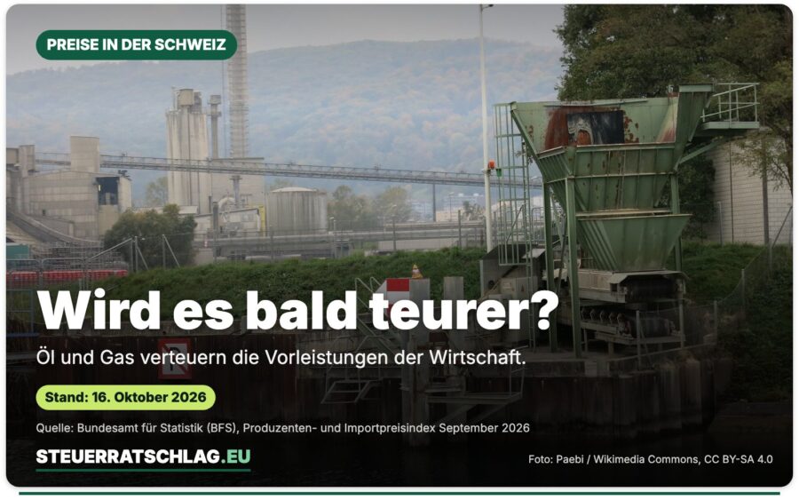 Erdölraffinerie in Cressier im Kanton Neuenburg (Schweiz), aufgenommen im Oktober 2015 – Aufmacherbild mit der Frage „Wird es bald teurer?“