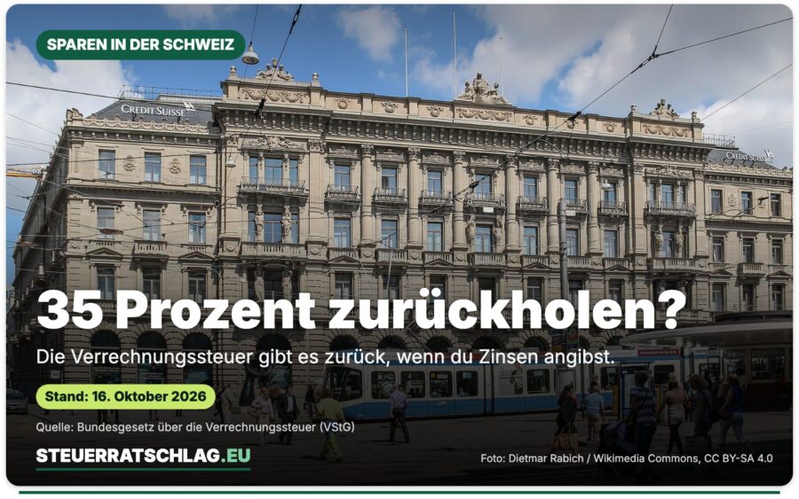 Paradeplatz in Zürich mit Bankgebäuden, aufgenommen im August 2011 – Aufmacherbild mit der Frage „35 Prozent zurückholen?“